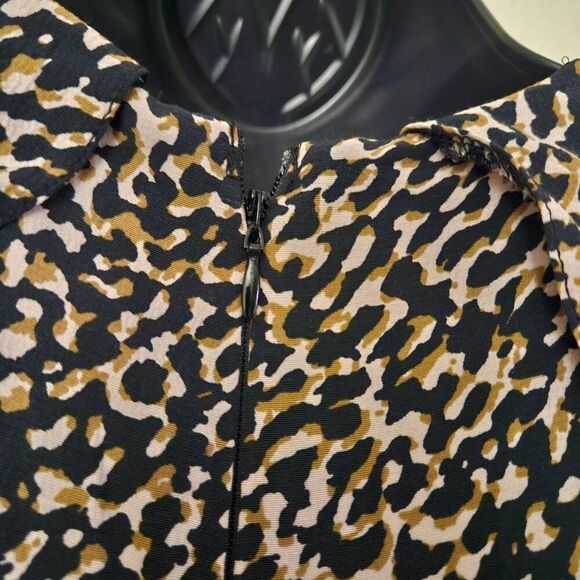 Topshop Animal Print Cold Shoulder Romper - Picture 7 of 9